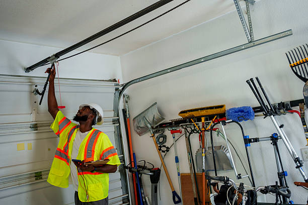 Professional Garage Door Panel Replacement technician working in Faxon, PA